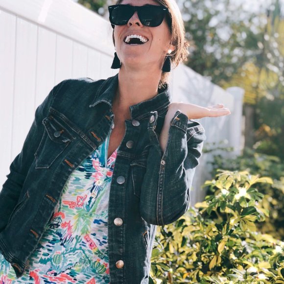 Pearl Tassel Earrings Navy - Picture 2 of 2